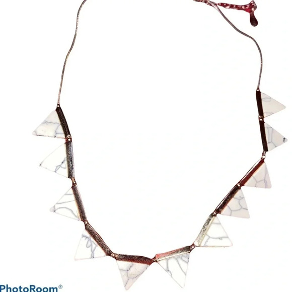 Aldo Marble gold tone spiky fashion necklace - Picture 8 of 8